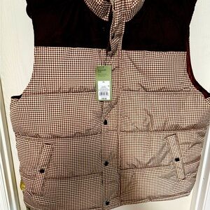 Goodfellow & Co Brown Houndstooth Vest